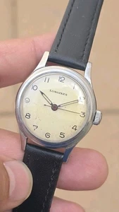 Vintage 1945 Longines Sei Tacche Military WWII Men's 33mm Stainles Cal 23M Watch - Picture 1 of 23