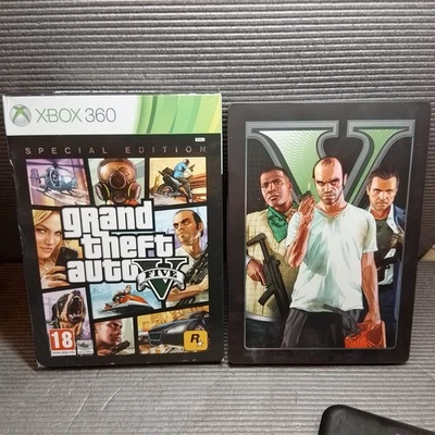Grand Theft Auto 5 GTA V Special Edition Steelbook Xbox 360 COMPLETE UK Release  - Image 1 of 4