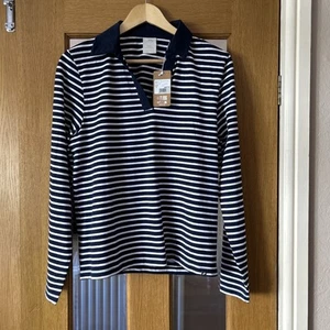 Trespass Navy And White Striped Top Size Small Bnwt - Picture 1 of 4