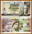 Scotland, 10 pounds, 6-6-2012, P-368, QEII, UNC Commemorative Diamond Jubilee