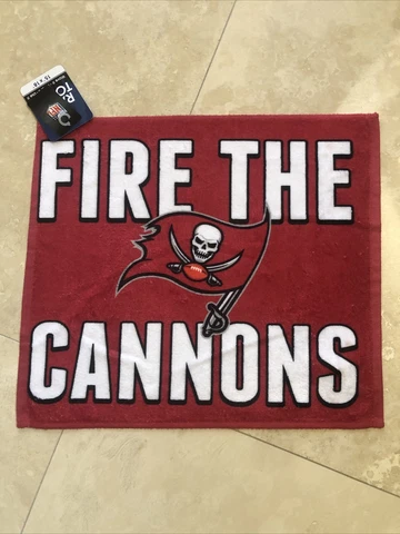 NFL Tampa Bay Buccaneers "Fire The Cannons" Rally Towel 15 x 18 Cover