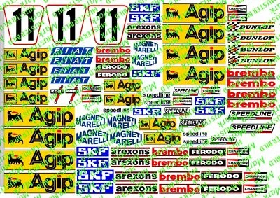 Body Decals  Formel1 N.Lauda Ferrari 312 T2 German GP 1976-D124 - Bild 1 von 4