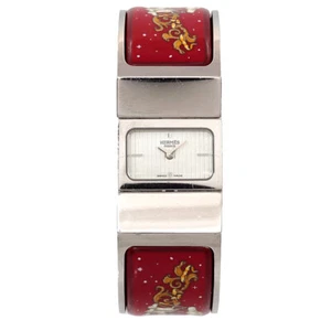 HERMES Loquet LO1.210 Bangle Watch Quartz Silver Dial Ladies 90276308 - Picture 1 of 6