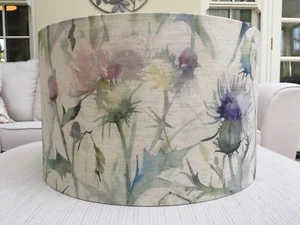 Thistle Lamp Shade Voyage Cirsiun Highland Damson  Fabric Country Lampshade - Picture 1 of 8