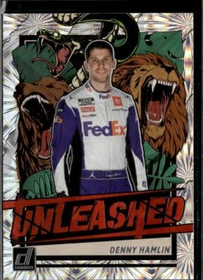 2023 Donruss #U6 Denny Hamlin Unleashed - Image 1 of 2