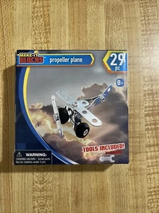 Make-It Blocks Propeller Plane 29 pc. Builder Set Tools Included Ages 8+ New - Picture 1 of 2