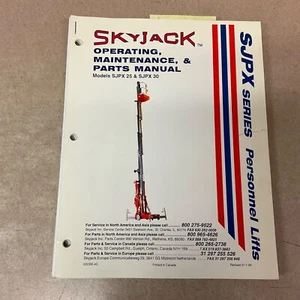 Skyjack SJPX25 SJPX30 ELEVADOR DE MÁSTIL OPERACIÓN MANTENIMIENTO MANUAL DE PIEZAS pn 202302-AC - Imagen 1 de 6