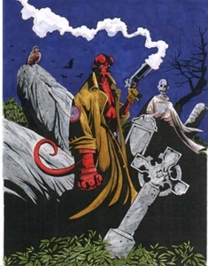ANTHONY CACIOPPO~HELLBOY II IMPRESIÓN EN COLOR FIRMADA~WOW! - Imagen 1 de 1