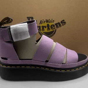 Dr Martens Leather Clarissa II Quad Chunky platform Sandal Lilac Pisa Women 7 - Picture 1 of 11