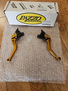 PAZZO GOLD LEVERS TO FIT TOURNO APRILLIA NEW - Picture 1 of 2