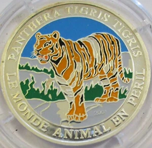 *GUTSE* REPUBLICA TOGOLESA, 500 FRANCS 2001, PLATA, TIGRE, SIN CIRCULAR. - Foto 1 di 2