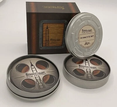 Juego de 4 posavasos del festival de cine de cruceros para miembros de Disney 2019 en latas/caja Foto 1 de 4