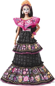 Barbie 2021 Día De Muertos Doll Wearing Embroidered Dress & Calavera Face Paint - Picture 1 of 6