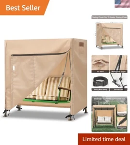 2-Seat Patio Swing Cover - 65"L x 50"D x 66"H, Windproof & UV Resistant - Picture 1 of 10