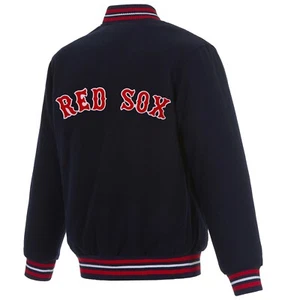 Chaqueta reversible de lana con logotipos bordados MLB Boston Red Sox JH Design   - Imagen 1 de 6