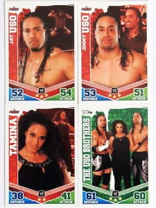 WWE TOPPS SLAM ATTAX JAY JIMMY USO TAMINA ROOKIE WRESTLING CARDS 2010 MAYHEM WWF - Picture 1 of 9