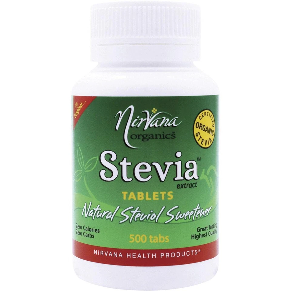 Nirvana Organics Stevia Extract Sugar Substitute (Pack of 500 Tablets)