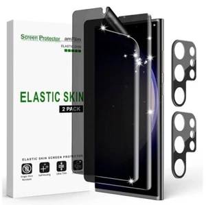 (2+2 pack) amFilm Elastic Skin for S23 Ultra TPU Screen & Camera Lens Protector - Picture 1 of 5