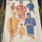 Vintage 1960s Simplicity 7146 Boy’s Swim Trunks + Jacket Sewing Pattern 10 UNCUT