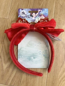 Kids Disney store Red Velvet & Gold Snow White Headband with Bow Dress Up - Picture 1 of 3