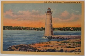 Vintage Postcard Rock Island Lighthouse Thousand Islands New York AA42 - Picture 1 of 2