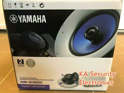 Yamaha NS-IC800 8" 140W Ceiling Speakers( Pair) 1" Swivel Tweeter Sealed Back - image 1 of 3