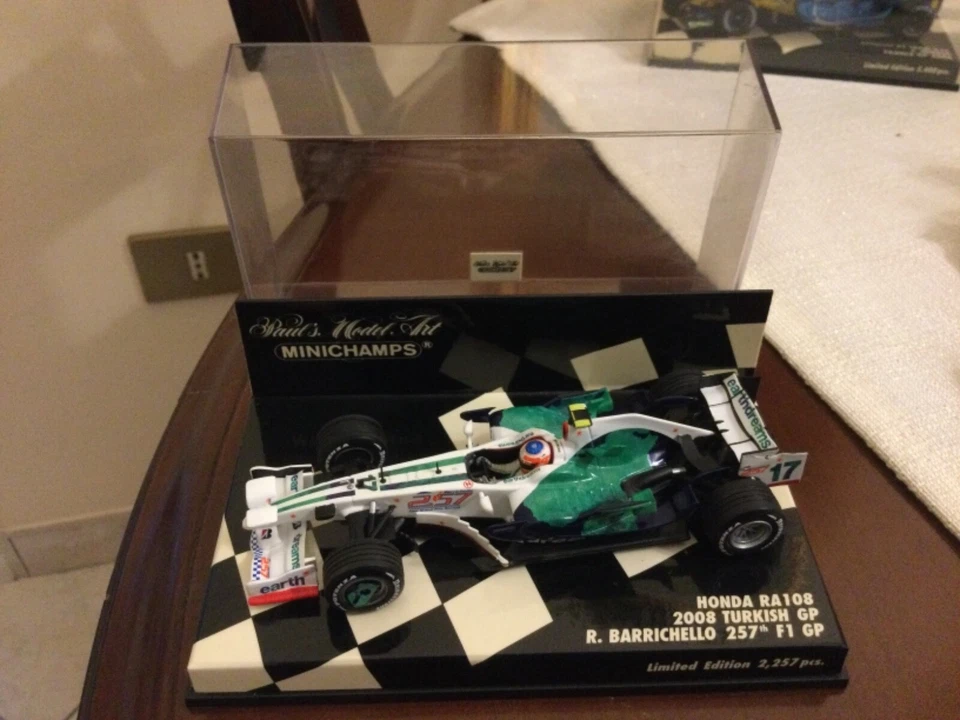 Minichamps Honda Racing F1 Team RA108 Barrichello Turkish 257th Gp 2008 Record - Immagine 1 di 1