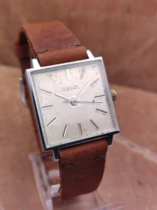 Vintage Early Watch Raketa 2609.1 17 Jewels Square Men Soviet Mechanical - Picture 1 of 12