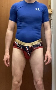 Ken Wroy London Skyline Brief Red Small S - Picture 1 of 6