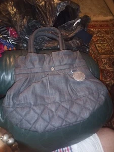 NICE RARE G-STAR RAW DENIM COTTON GREY LADIES HANDBAG ,ABOUT 11"X10",VGC - Picture 1 of 9