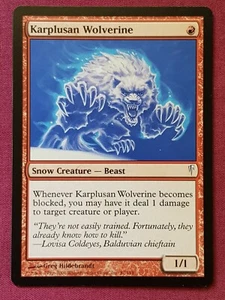 Magic The Gathering COLDSNAP KARPLUSAN WOLVERINE red card MTG - Picture 1 of 2