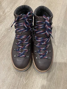 Authentic MONCLER Peak Brown Hiking Boots Winter Size 9 - Picture 1 of 6