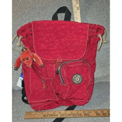 Mochila Kipling con Cordón Monkeclip Roja Ligera Viaje Bolso Escolar Foto 1 de 4
