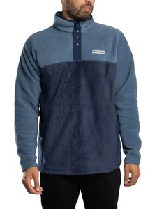 Columbia Men's Steens Mountain Half Snap Fleece, Blue - Picture 1 of 5