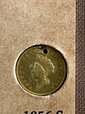 Dólar de oro 1856-S Foto 1 de 2