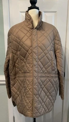 Polo Ralph Lauren Tan Quilted Women's Collared light-weight Barn Jacket Size XXL - Image 1 of 4