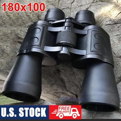 10-180 X 100 Binoculares Militares Alto Aumento HD Telescopio Zoom Largo Alcance Foto 1 de 4