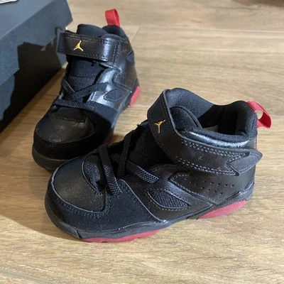 Jordan Flight Club '91 Zapatos Niños Pequeños Talla 7C Negro/Rojo Baloncesto Jumpman Foto 1 de 4