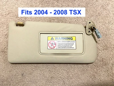 2004-2008 Acura TSX Passenger Side Right Sun Visor Sunvisor Shade Tan Beige OEM Foto 1 de 4