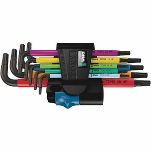 Juego de destornilladores angulares Wera 967 SL 9 piezas T8 - T40 codificado por colores, con HF - Imagen 1 de 4
