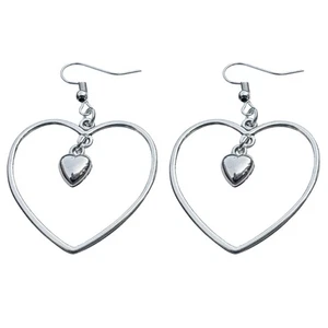 Elegant Dangle Earrings Hollow Heart Ear Pendants Fashion Charming Earrings - Picture 1 of 8