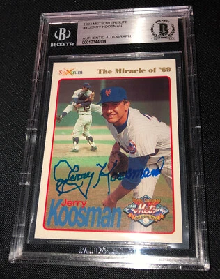 JERRY KOOSMAN SIGNED 1969 NEW YORK METS 1994 SPECTRUM #4 BECKETT 334 - Image 1 of 2