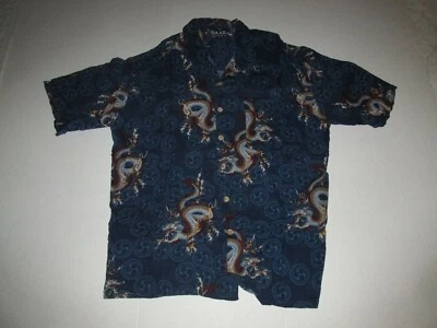 K.A.D. Button Up Dragon Shirt Sz 1X Hot Rod Cruising Riding Poker Bowling Asian  - Image 1 of 4