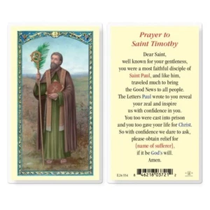 Prayer to Saint Timothy - Laminated Holy Card 554 - Picture 1 of 1