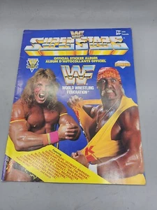 WWF Wrestling Superstars Sticker Album Book 1991 Good Condition Some Stickers - Picture 1 of 5