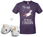 Einhorn T-Shirt Hausschuhe Unicorn Pantoffeln Puschen Weihnachten Nikolaus