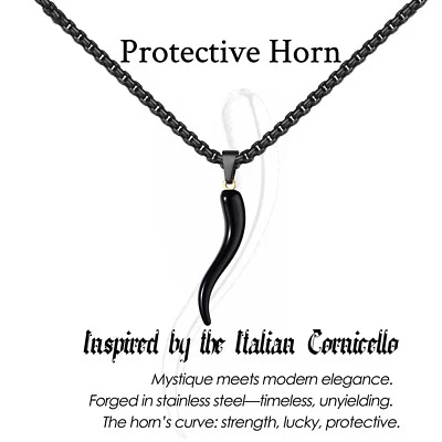 Collar colgante amuleto cuerno italiano enchapado en oro de 18 quilates joyería regalo para hombres mujeres Foto 1 de 4