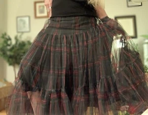 NWT J.CREW COLLECTION TIERED TULLE BALL SKIRT TARTAN PLAID SIZE IN DESCRIPTION - Picture 1 of 9