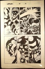 MARVEL Comics CAPTAIN MARVEL 16 Page 19 Original Published Art THANOS DRAX GENIS