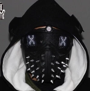 Game Watch Dogs 2 Mask Marcus Wrench Face Mask PVC Mask Cosplay Props - Picture 1 of 13
